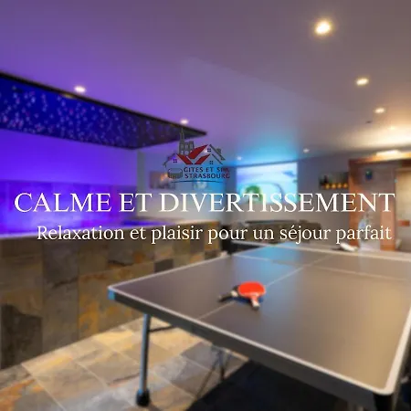 Villa Lion - Spa Prive, Climatisation, Sauna, Borne D'Arcade, Babyfoot Ittenheim